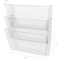 Deflecto Wall Pocket System, Letter, 13"x4"x19", 3/ST, Clear 3PK DEF73601RT - alternate 8